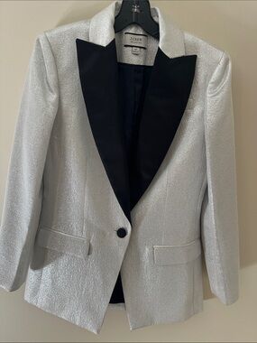 J. Crew Collection Silver and Black Tuxedo Jacket